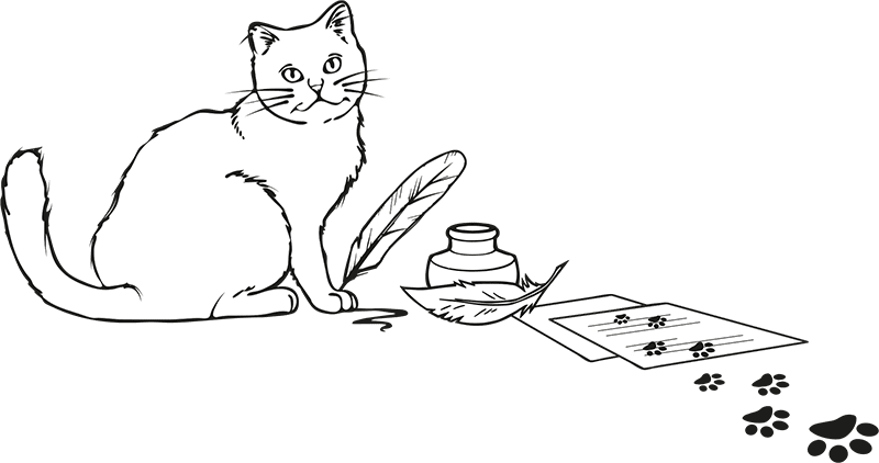 Last Will and Testament - cat illustration.