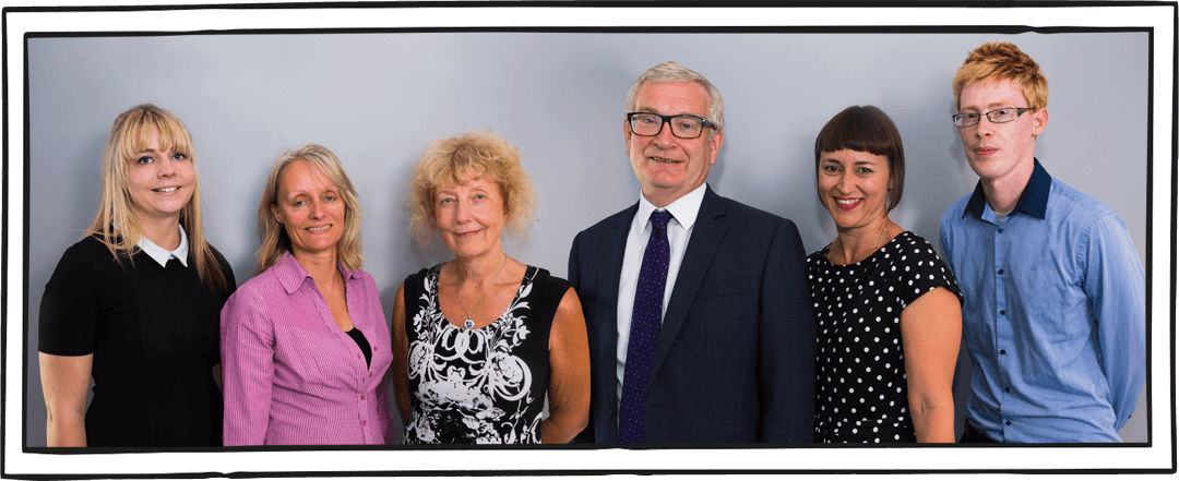 Group photo of Elizabeth Issac-Garner, Anita Mann, Christine Bergess, Graham Colley, Lisa Lee and Richard Russell.